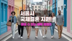 다문화 가정 길거리 이미지