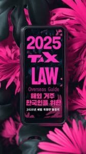 2025년 세법 개정을 나타내는 플랫 디자인 일러스트